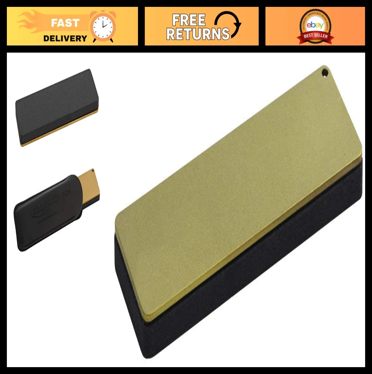Diamond Ceramic Whetstone Knife Sharpener Tool - Compact & Durable, Perfect for