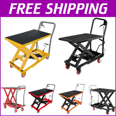  330/500/1100LBS Hydraulic Lift Table Cart 28.5''/32''Lifting Height Single Scisso