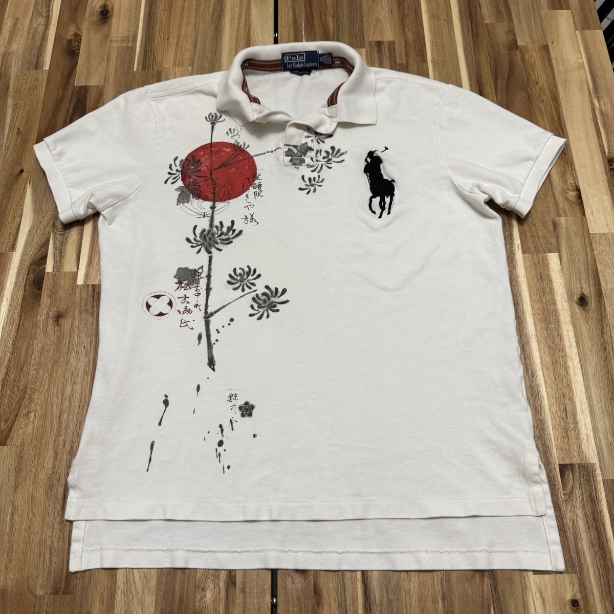 Polo Ralph Laurenビッグポニー イングランド S 白 ホワイト Polo Ralph Lauren Big Pony White Polo Shirt Short Sleeve Custom