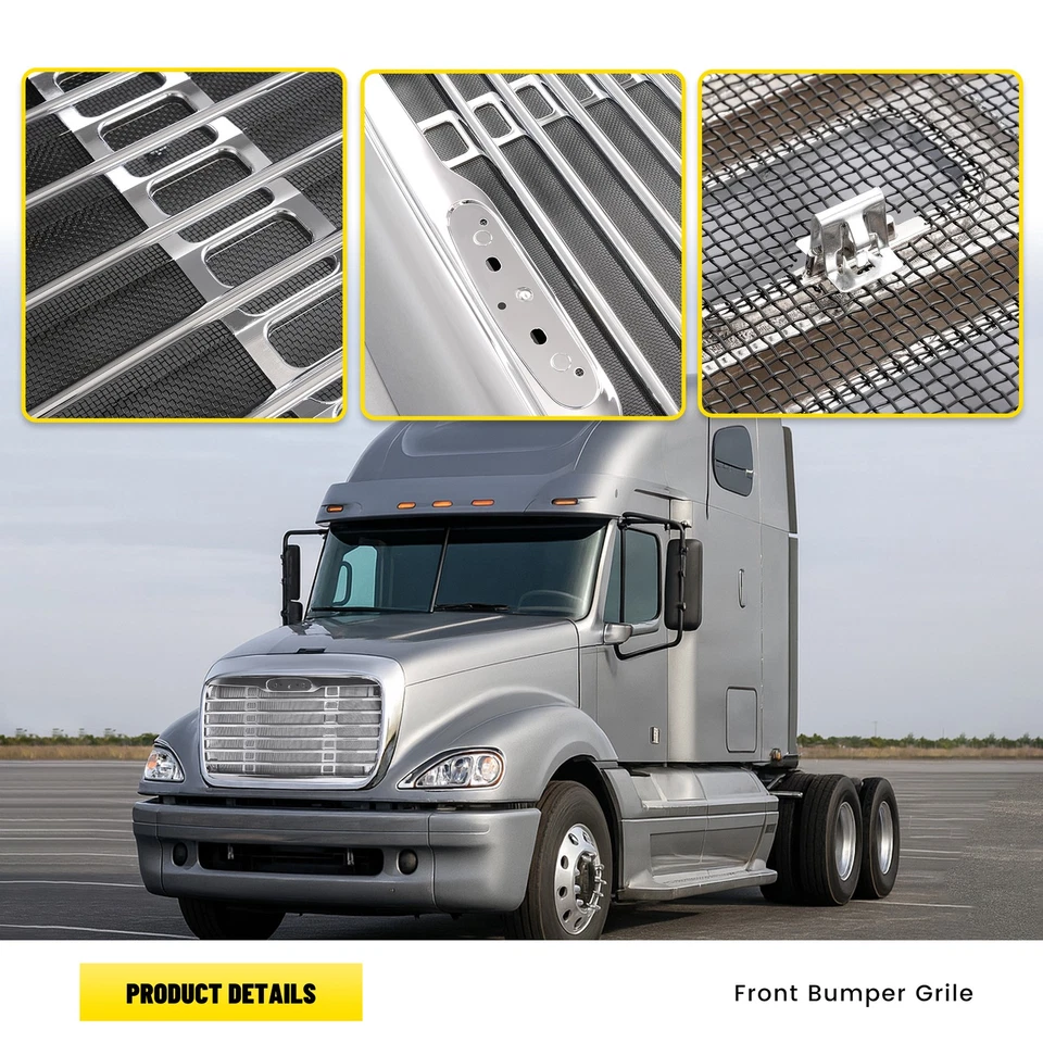 Rejilla cromada y pantalla de insectos para Freightliner Columbia 00-08 #A1715251003 Foto 4 de 4