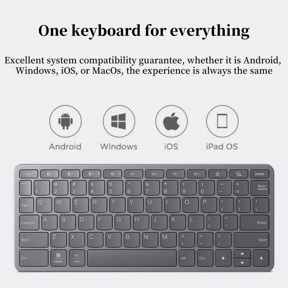 Original Lenovo Mini Xiaomi Wireless Keyboard Air For Windows & Mac OS (US-EN) - Image 3 of 4