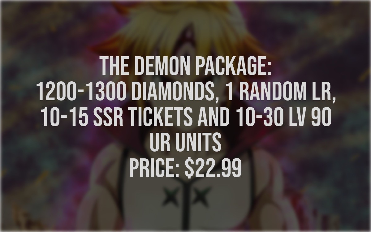 SEVEN DEADLY SINS GRAND CROSS, 90 UR Units, 1300 Diamonds Read Description