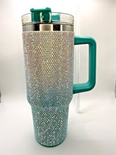 40oz Rhinestone Bling Tumbler with Handle - 'Vibes' Design — listing 2