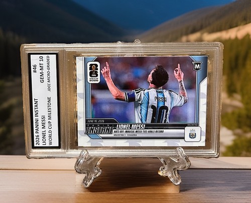 GRADED GEMMT 10 Lionel Messi 2026 Hat Trick Panini Instant World Cup #46. COA!