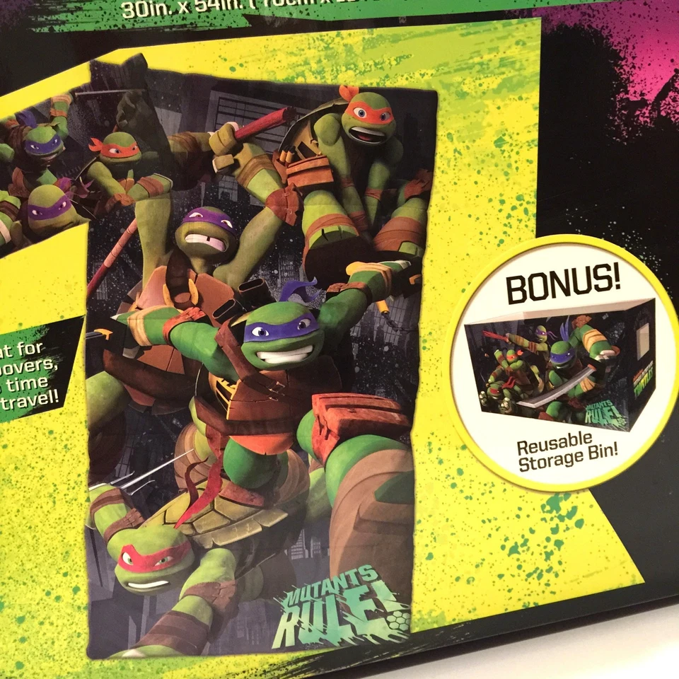 Bolso de Dormir Nickelodeon Teenage Mutant Ninja Turtles 30x54 pulgadas Almohada 12x24 pulgadas Nuevo Foto 4 de 4