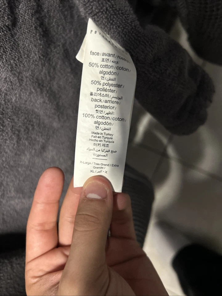 Bata Pottery Barn Gris Tejido Waffle Resort Talla Grande Ligeramente Usada Foto 4 de 4