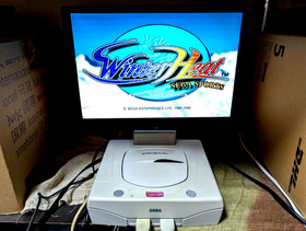 Sega Saturn White Console 3D Multi controller Game soft case Nights Japan