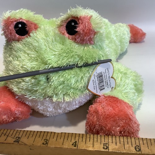 Baby TY 2001 Snugglefrog Silky Plush Rattles, Embroidered Eyes, W/ Tag VGUC ** - Picture 5 of 10