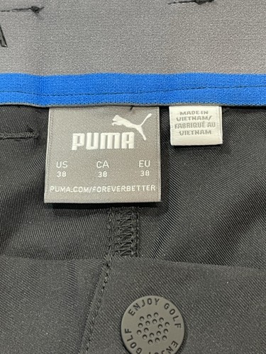 Puma Golf schwarz Golfshorts vorne flach Stretchbund Herren 38 W38 Polyestermischung - Bild 3 von 4