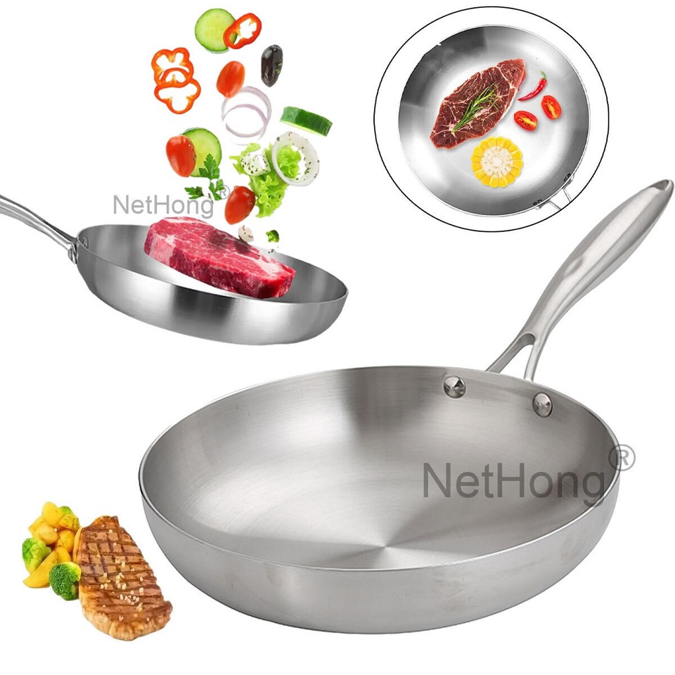 Cocina de inducción de tres capas de acero inoxidable 304 aplicable a sartén de gas