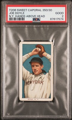 TOPPS206 JOE DOYLE HANDS ABOVE HEAD カード 1909-1911 T206 