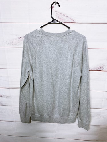 Suéter Banana Republic de algodón orgánico para hombre talla M gris manga larga - Imagen 4 de 6