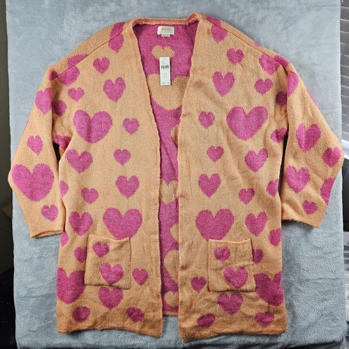 NWT Maeve Anthropologie Cozy Heart Cardigan Womens Size 1X / 16W - 18W