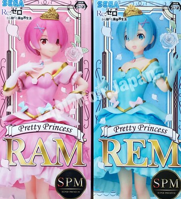 Re Zero Figure REM RAM set Pretty Princess Ver. SEGA | eBay