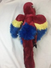 FOLKMANIS PUPPETS RED SCARLET MACAW BIRD STUFFED ANIMAL PLUSH TOY HAND 15”