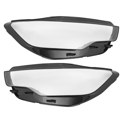 1 Pair Headlight Lens Covers Left&Right Headlamps Cover For 2011-2015 Audi A6 C7