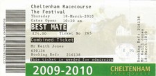Ticket - Cheltenham National Hunt Festival 18.03.2010