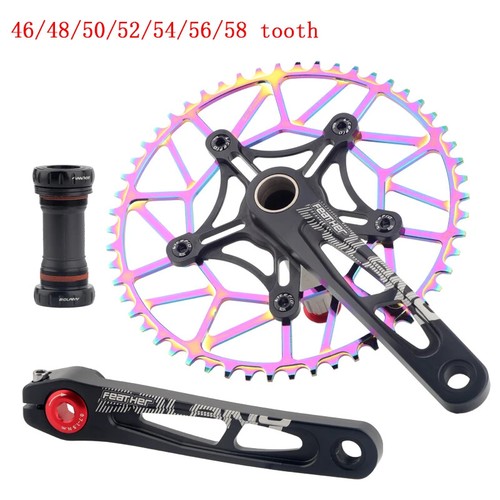 Integrated Crankset Single Speed Crank Arms 130 Bcd Connecting Rods Monoplate - Picture 11 of 31