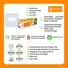 Antibacterial Double-Zip Freezer Bags (25 Pack)  Long-Term Food Storage BPA-Free