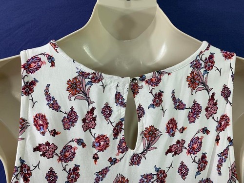 MAURICES 2XL XXL Knee Length Lined Pink & White Floral Sleeveless Cocktail DRESS - Picture 8 of 9