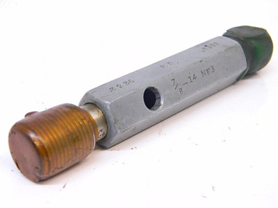 USED THREAD PLUG GAGE 7/8''-14 NF3 TAPERLOCK(GO-.8286) (NOT GO-.8322) 