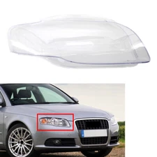 Transparent Headlight Lens Cover Headlamp Shell For Audi A4 B7 S4 2005-2008