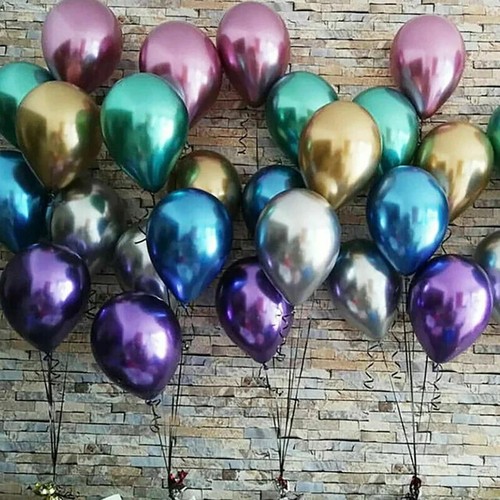 Chrome Balloons Bouquet Party Supplies Birthday Decorations Multicolor Balloons - 第 2/10 張圖片
