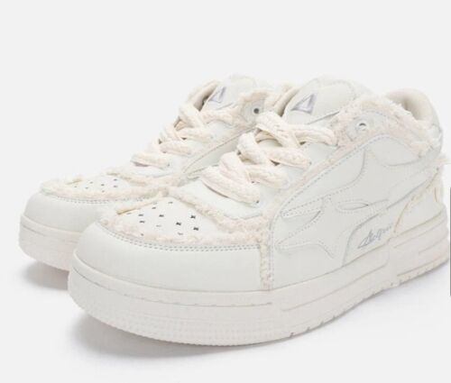 Scarpe da skate Aelfric Eden StarryClimb Star Appliqué unisex bianche taglia W-6,5, M-5