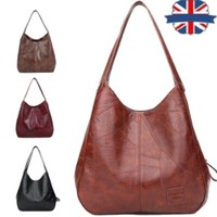 Women Designer Leather Shoulder Bag Large Capacity Ladies Handbag Hobo Tote UK