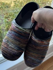 Dansko® XP "Yarn" Covered Leather Closed Back Clogs sz. 38