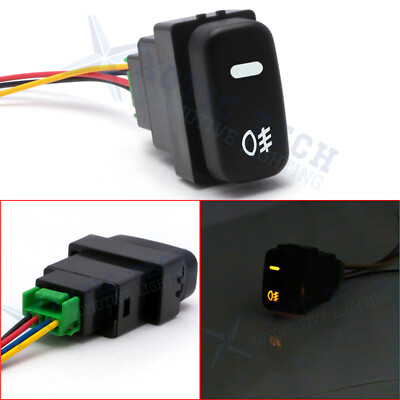 For Mitsubishi Lancer 2005-2018 OE-Style Push Button Switch w/LED Indicator Lamp