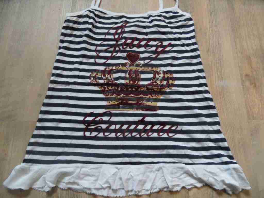 JUICY COUTURE schönes gestreiftes Top mit Druck Gr. M TOP BI1016