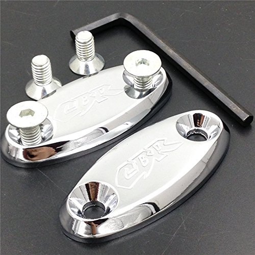 Brand new Mirror Base Plates For Honda CBR600F4/F4i CBR600/929/954/1000 Silver - Picture 2 of 4