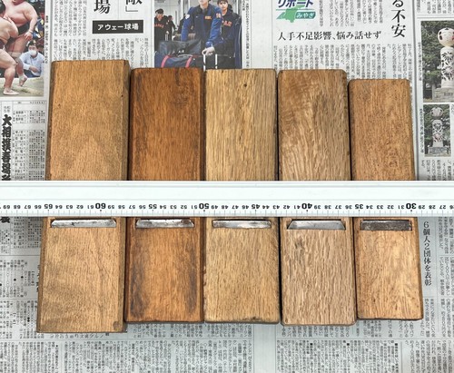 Japanese Vintage Carpenter Tool Hand Plane 5set made by blacksmith/Chisel f30 - Picture 3 of 21