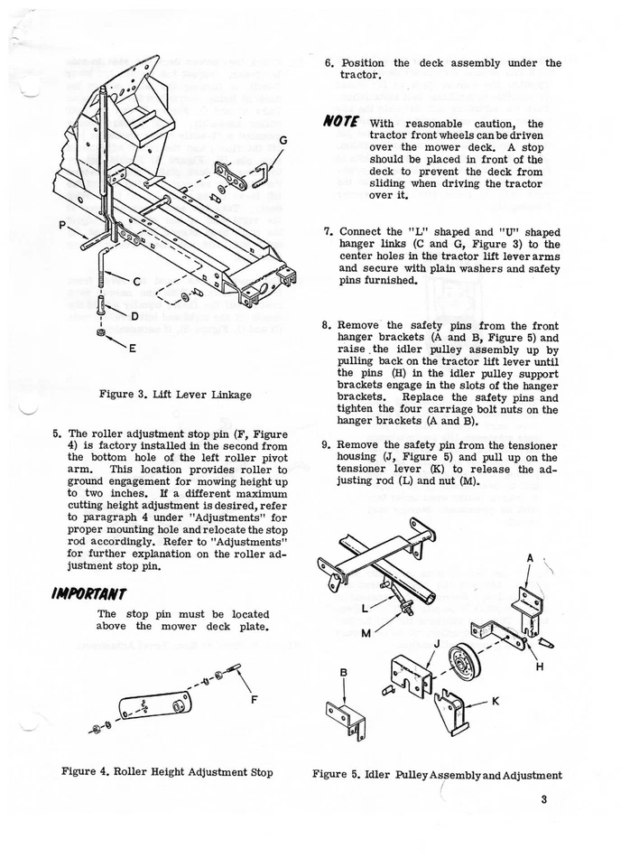 Tractors Instruction Manual Fits Case Rotary Mower for Case 155-195 Tractors - Image 3 of 4