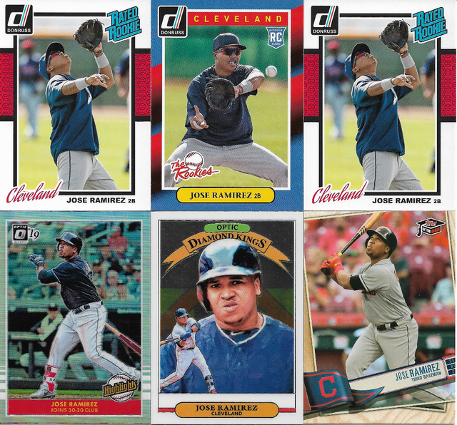 JOSE RAMIREZ 11 CARD LOT WITH 2 RATED ROOKIES NM EBay