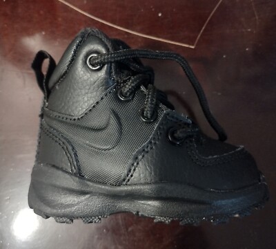 Nike Manoa Leather Boot Toddler Black BQ5374-001 Size 2C No Box
