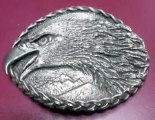 1993 EJC Diamond Cut "Bald Eagle" Belt Buckle USA Made Very NiceFree Ship R2