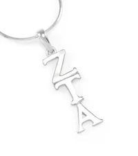 Zeta Tau Alpha sterling silver lavaliere pendant, NEW!***