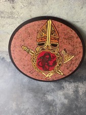 Wooden Shield Velhalla Knight Medieval Designer Viking Warrior Cosplay Larp Gift