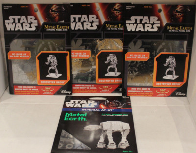 Metal Earth-Star Wars: 3D Bausatz- Steel Model Kit -4.Stk verschiedene - KG2 346