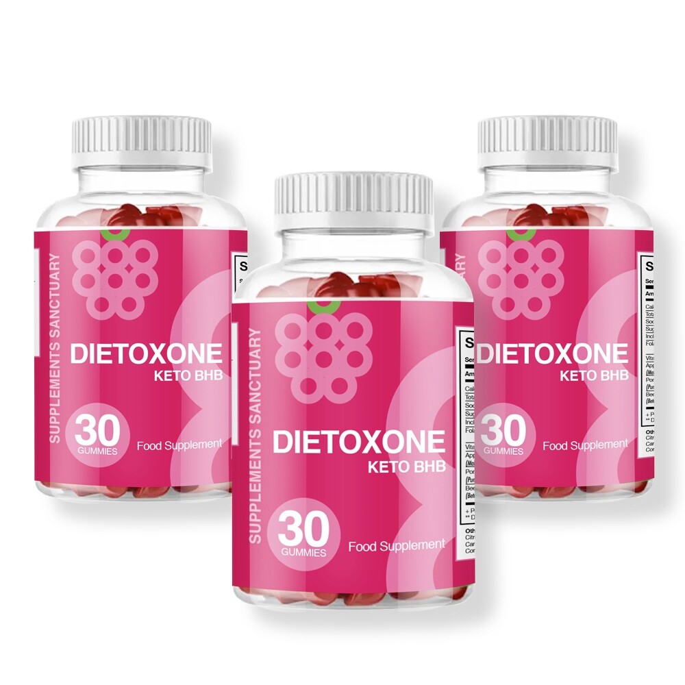 Dietoxone Keto BHB Apple Gummies (30 Gummies x 3)..1 per day. Weight