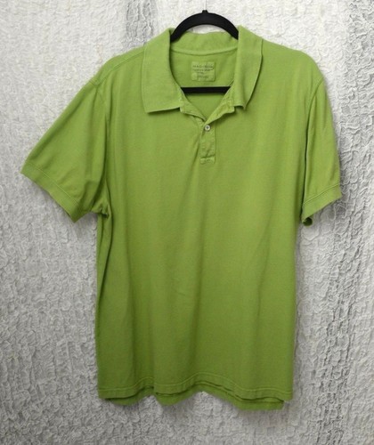 Madison Vintage Wash Mens Polo Shirt Size XL Green