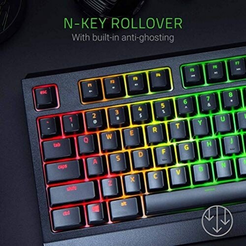 Razer BlackWidow Gaming Keyboard Green Switches Chroma RGB US ISO - Bild 5 von 7