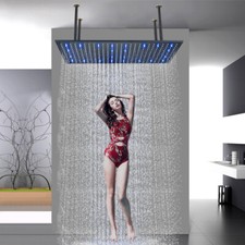 Bathroom Luxury LED Large Rain Shower Head High Pressure Without Shower Arm