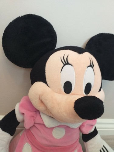 Peluche suave juguete de peluche de 17 pulgadas grande rosa estampado de 17 pulgadas tienda Disney - Imagen 9 de 10