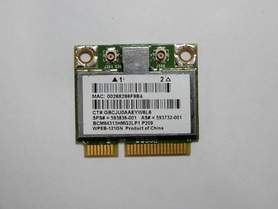 HP Broadcom Half Height BCM94313HMG2LP1 Wifi a/b/g/n card 593836-001 593732-001