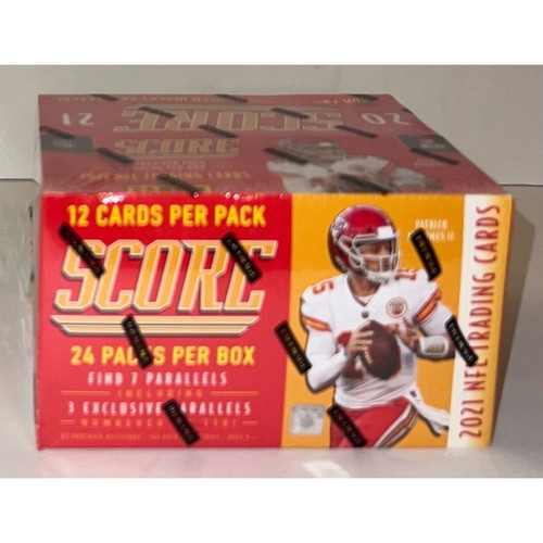 2021 Panini Score Football Retail Box 24 Packs NFL Cards Green Parallels