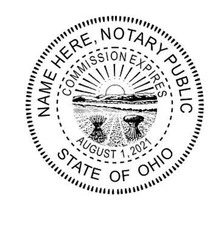 Custom Notary Round Self Ink Stamp- Ohio State Notary-Any State Custom Notary