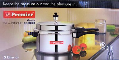 Premier Netraa Deluxe Food Aluminium Pressure Cooker Litre UK